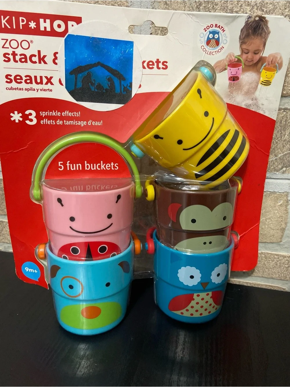 Skip Hop Kids Zoo Stack & Scoop Bath Buckets - Multicolor Animal Set